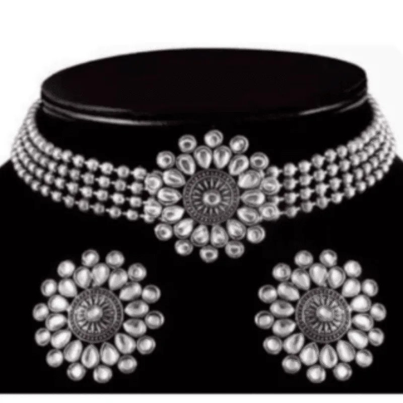 Oxidized Necklace Set with Earrings – Design ON-13