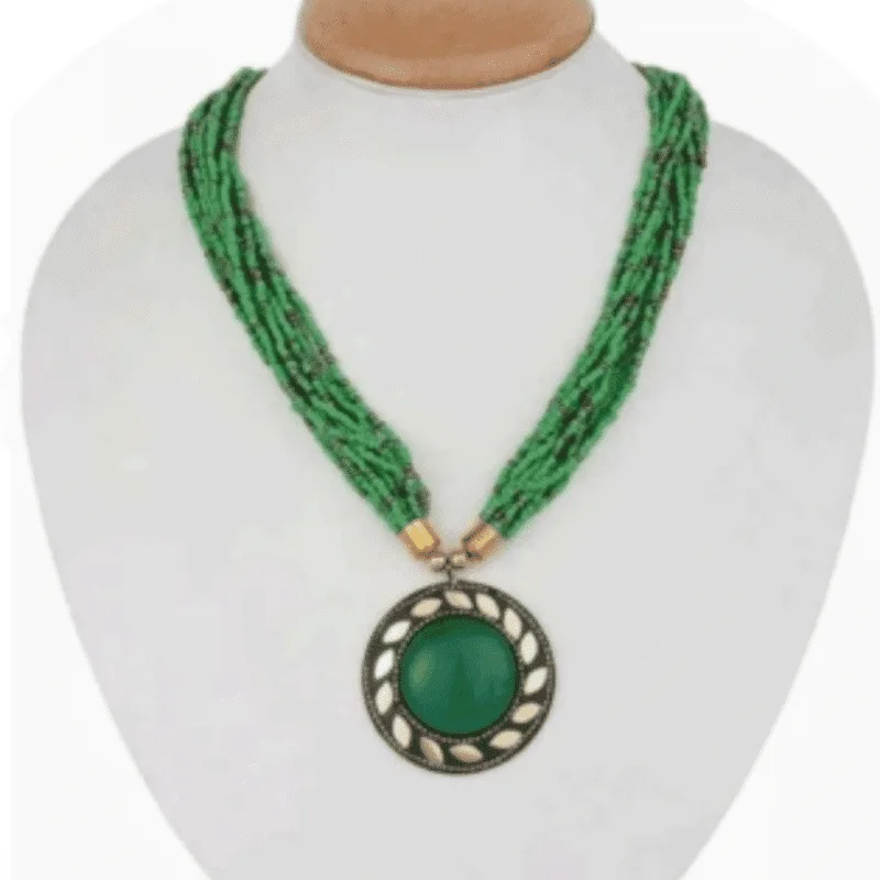 Oxidized Stone Necklace Set – Design ON-14a