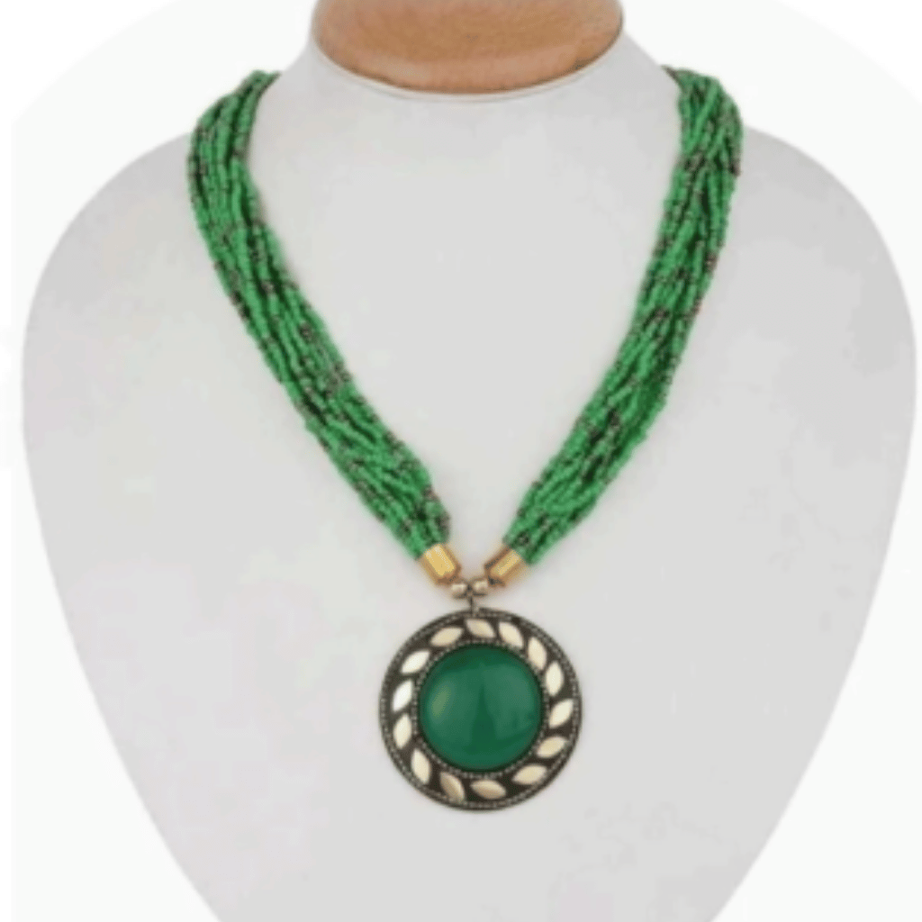 Oxidized Stone Necklace Set – Design ON-14a