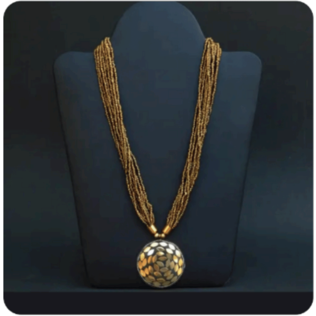 Oxidized Stone Necklace Set – Design ON-14c