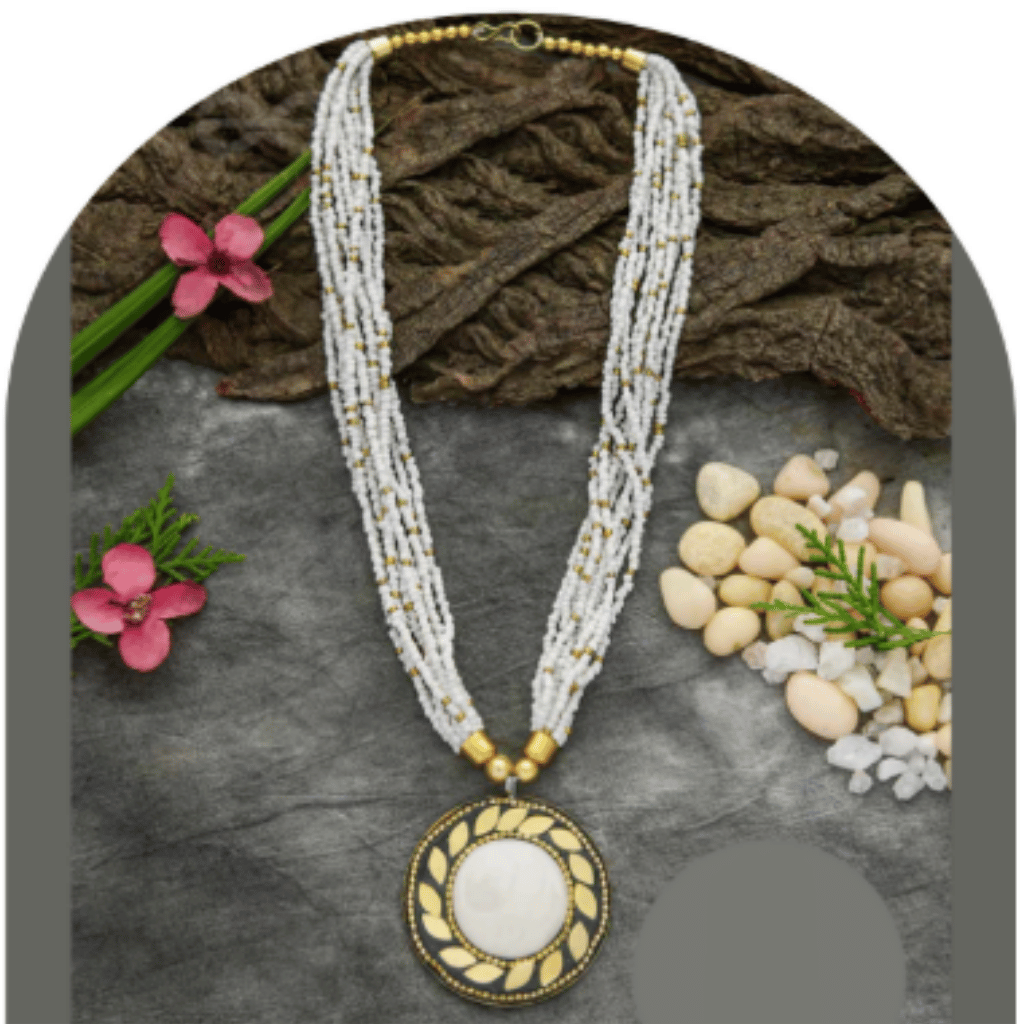 Oxidized Stone Necklace Set – Design ON-14h