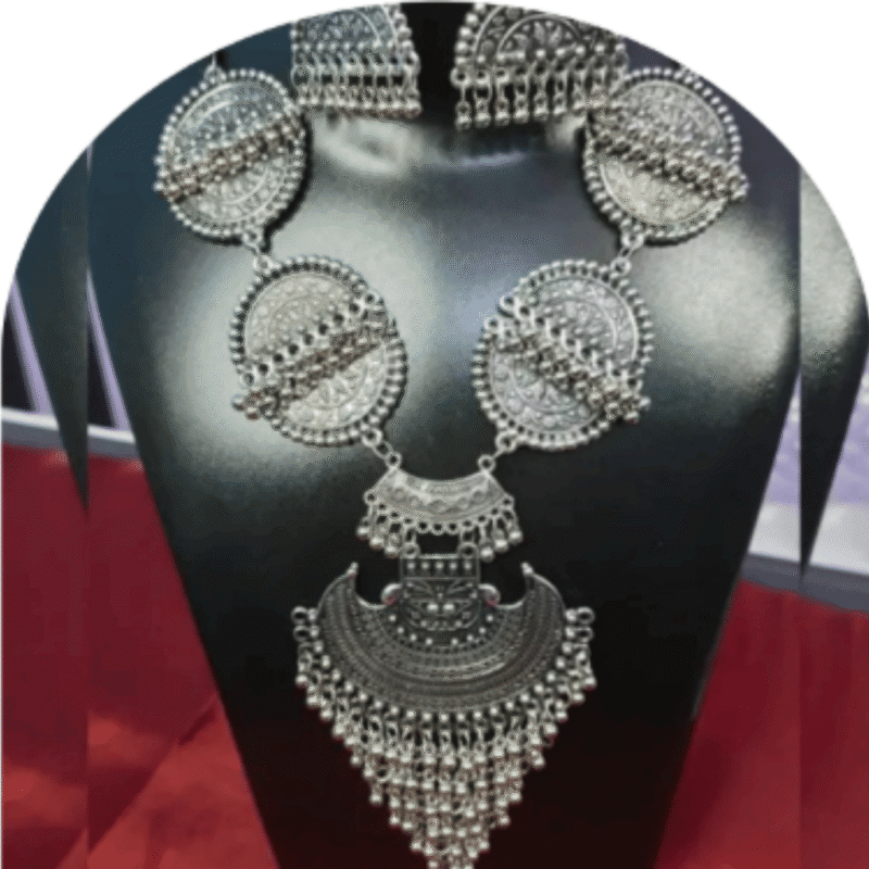 Oxidized Necklace Set with Earrings – Design ON-16