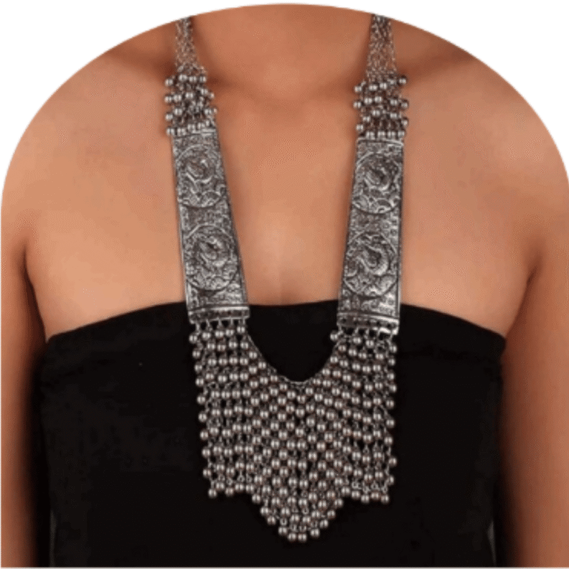 Oxidized Necklace Set with Earrings – Design ON-17