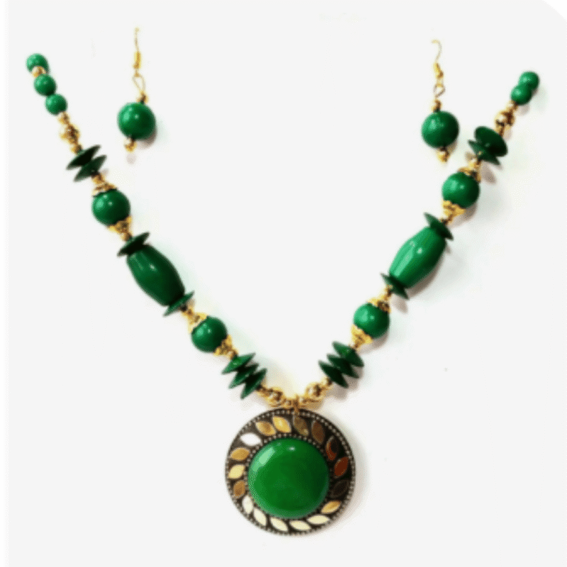 Stone Necklace Set with Pendant – Design ON-18a