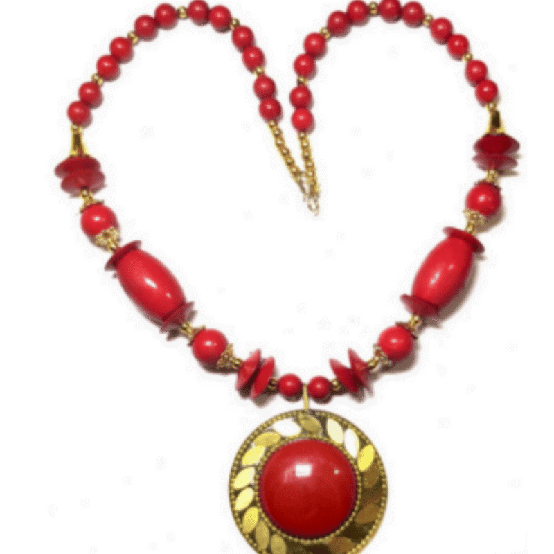 Stone Necklace Set with Pendant – Design ON-18b