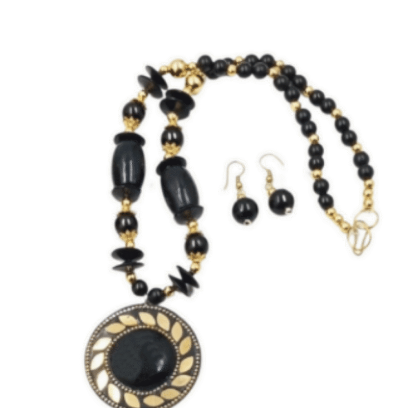 Stone Necklace Set with Pendant – Design ON-18c