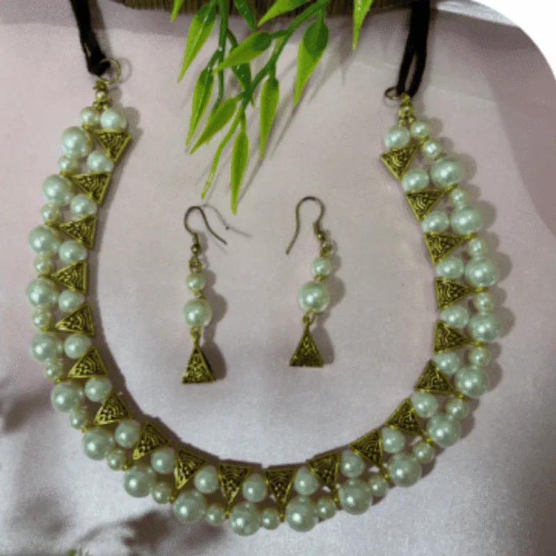 Oxidized Necklace Set with Earrings – Design ON-20