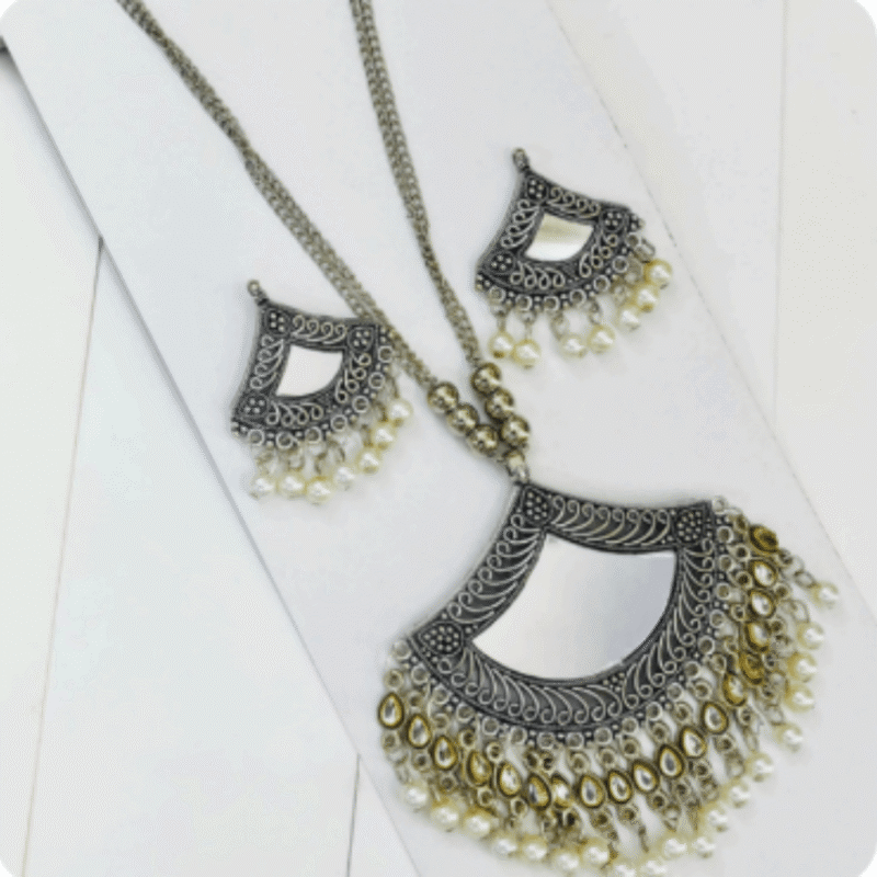 Stone Necklace Set with Earrings – Design ON-23a