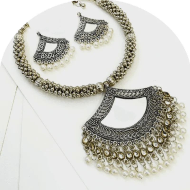 Stone Necklace Set with Earrings – Design ON-23b