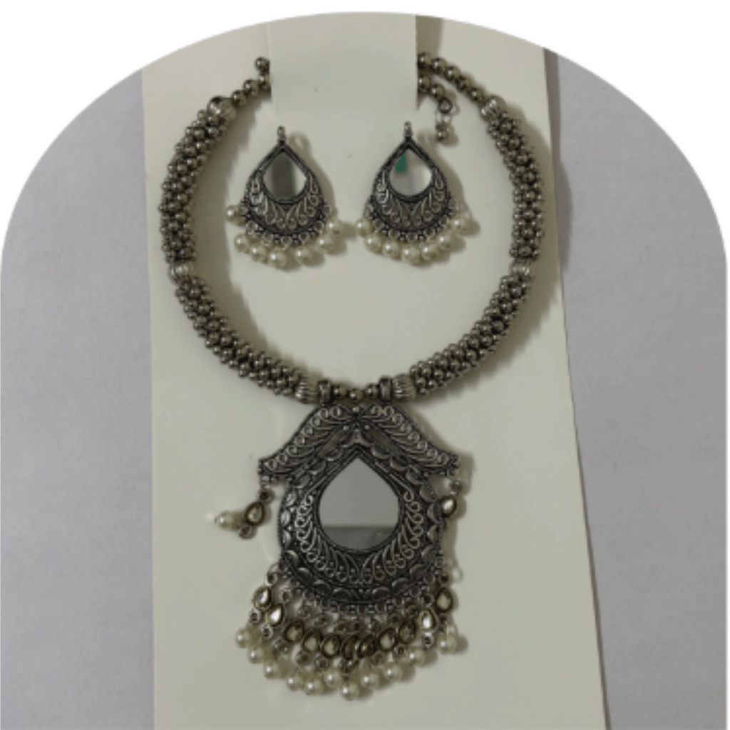 Stone Necklace Set with Earrings – Design ON-23c
