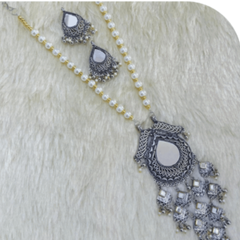 Stone Necklace Set with Earrings – Design ON-23d