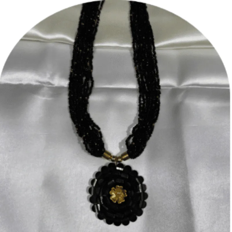 Stone Beaded Necklace with Pendant – Design ON-25i
