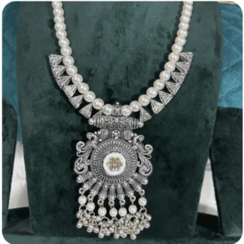 Oxidized Statement Necklace Set – Design ON-27