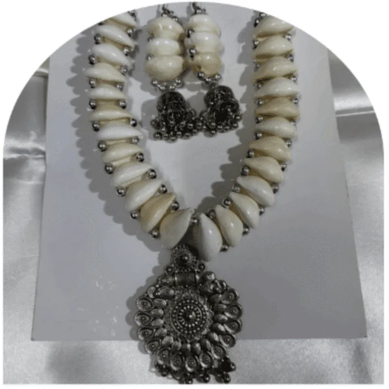 Oxidized Statement Necklace Set – Design ON-28