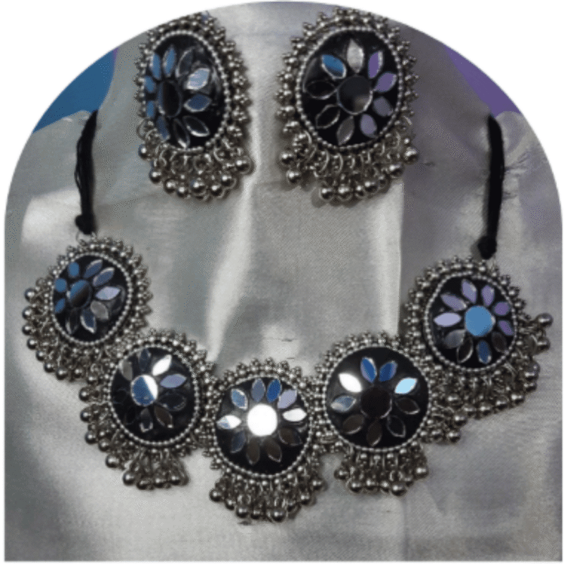 Oxidized Necklace Set with Earrings – Design ON-2a