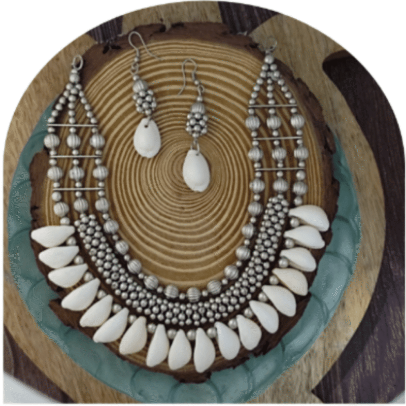 Oxidized Necklace Set with Earrings – Design ON-5