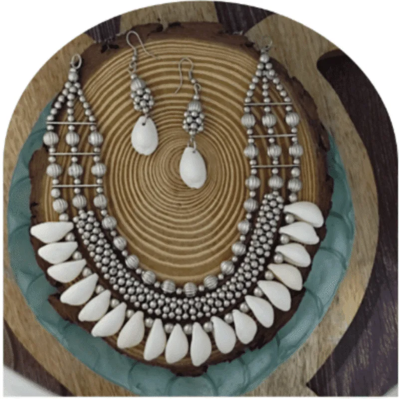 Oxidized Necklace Set with Earrings – Design ON-5