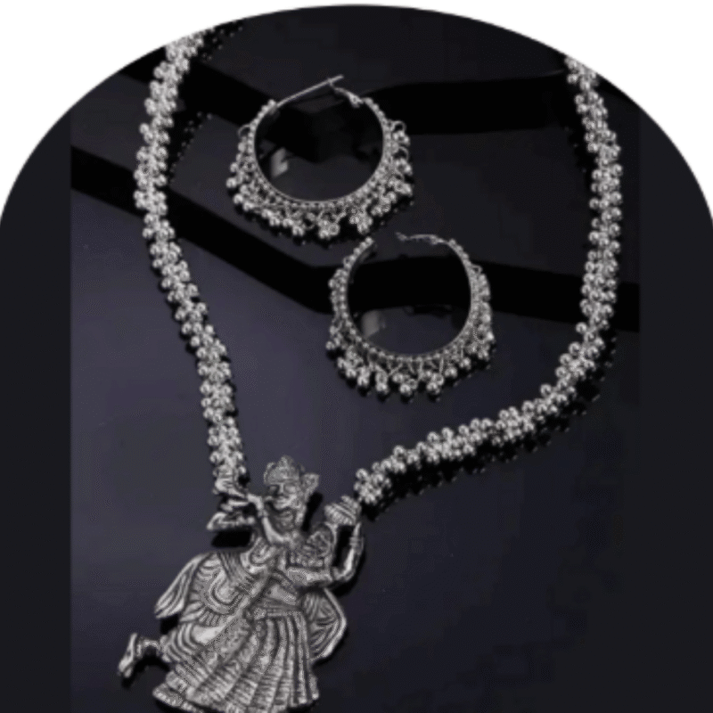 Oxidized Necklace Set with Earrings – Design ON-6
