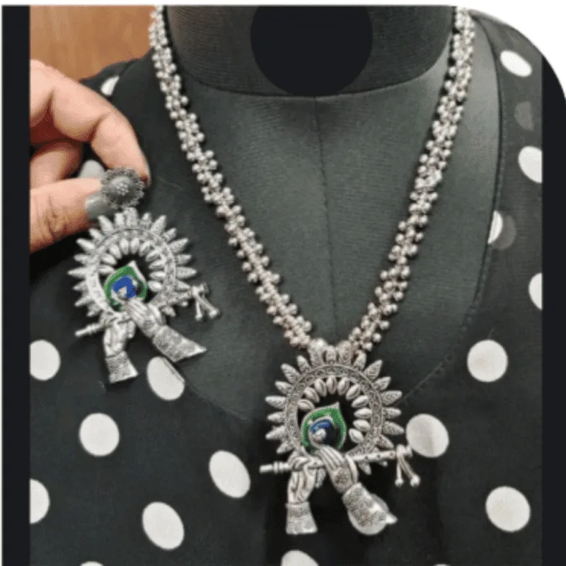 Oxidized Necklace Set with Earrings – Design ON-7