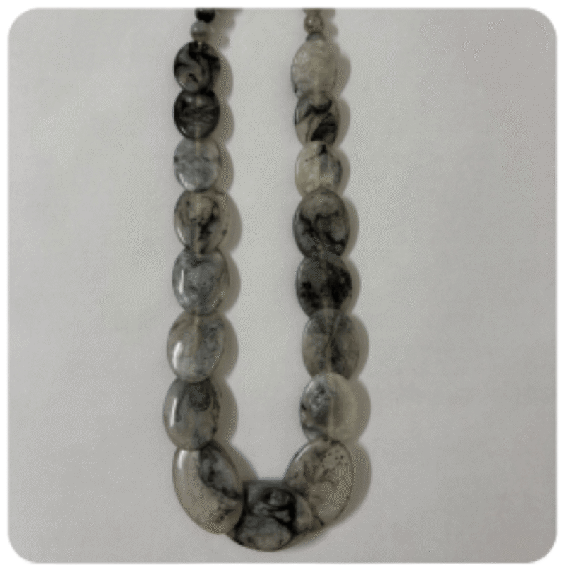 Elegant White Stone Necklace Set with Earrings – Design SN1E