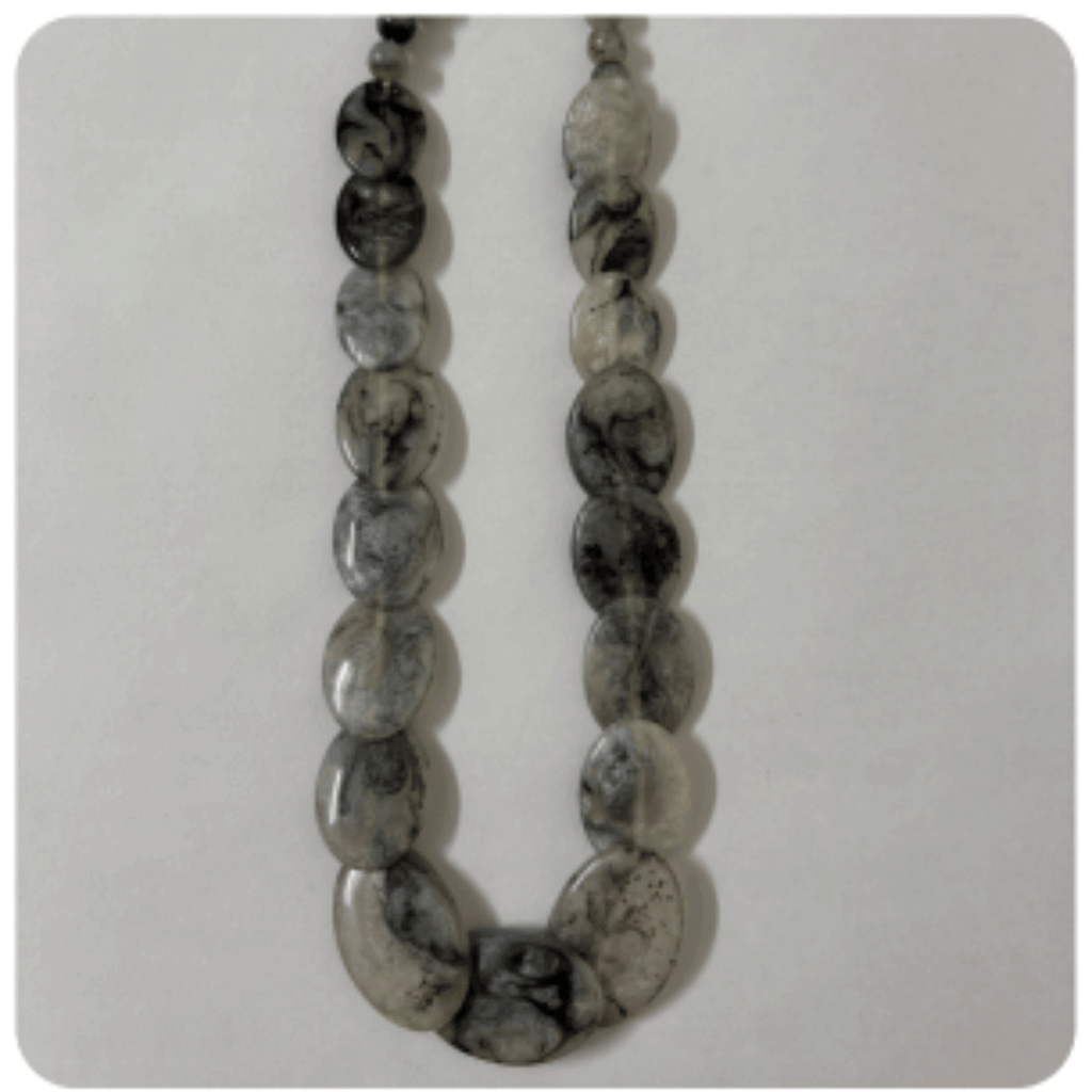 Elegant White Stone Necklace Set with Earrings – Design SN1E