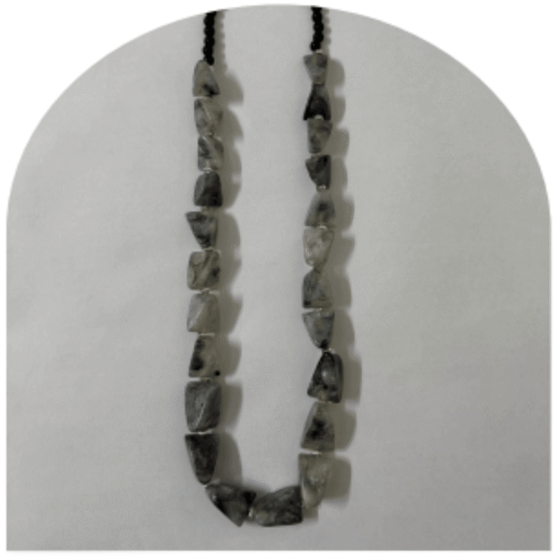 Elegant White Stone Necklace Set with Earrings – Design SN5G