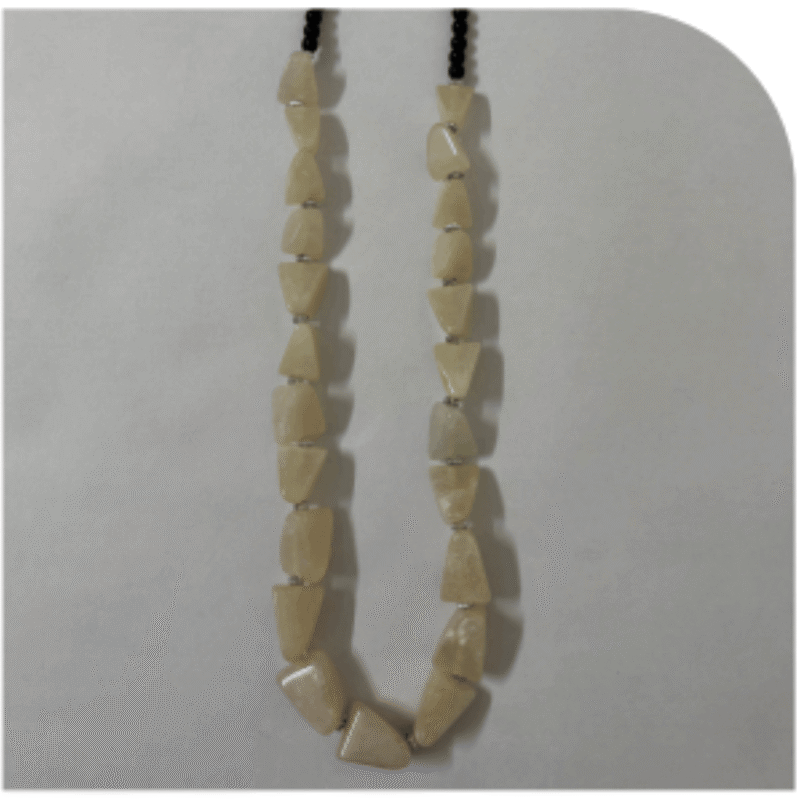 Elegant White Stone Necklace Set with Earrings – Design SN5I