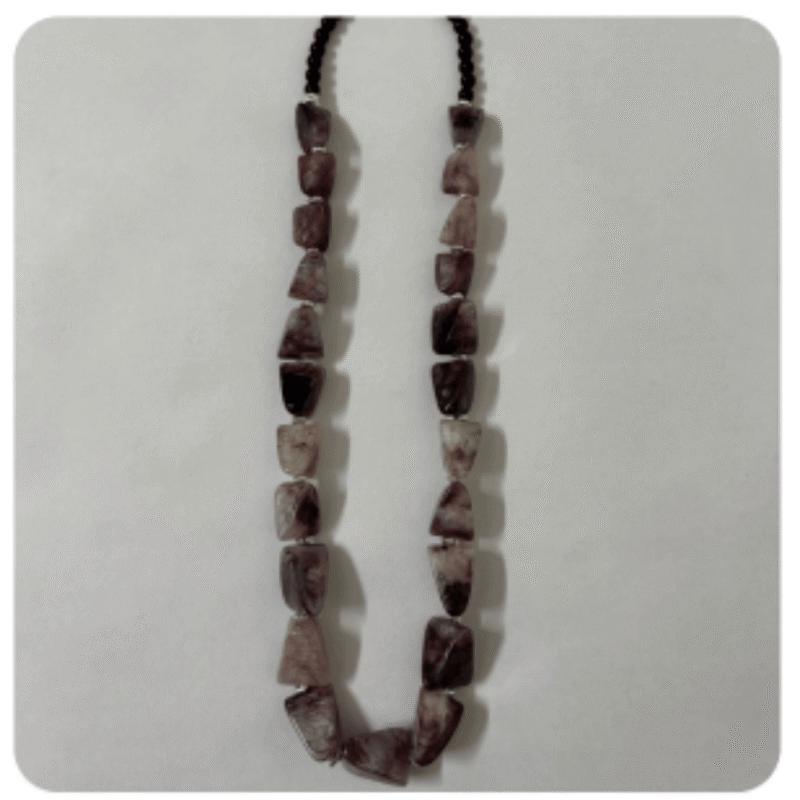 Elegant White Stone Necklace Set with Earrings – Design SN5J