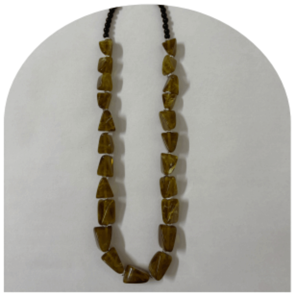 Elegant White Stone Necklace Set with Earrings – Design SN5K