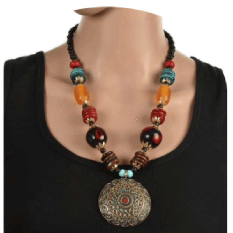 Elegant White Stone Necklace Set with Earrings – Design SN6