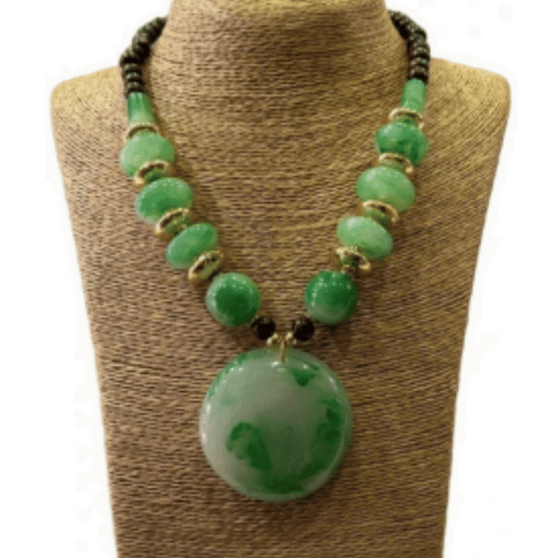 Elegant White Stone Necklace Set with Earrings – Design SN7A