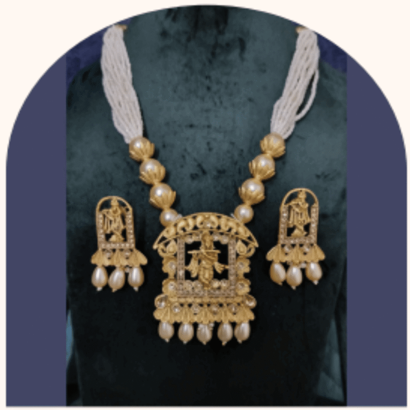Two Layer Temple Necklace Set for Women – Design TJ-1b
