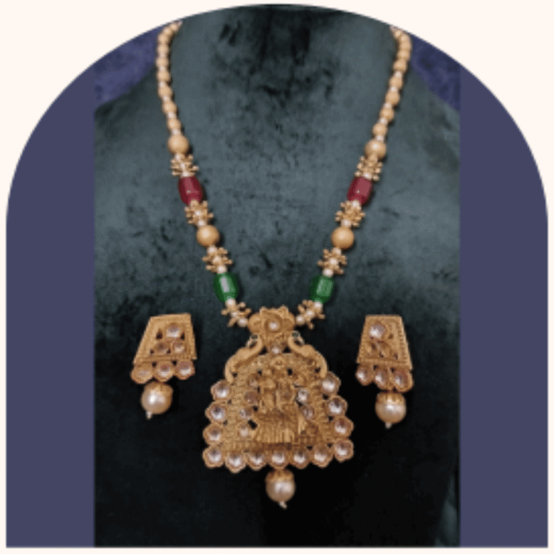 Temple Necklace Set with Earrings – Design TJ-4b