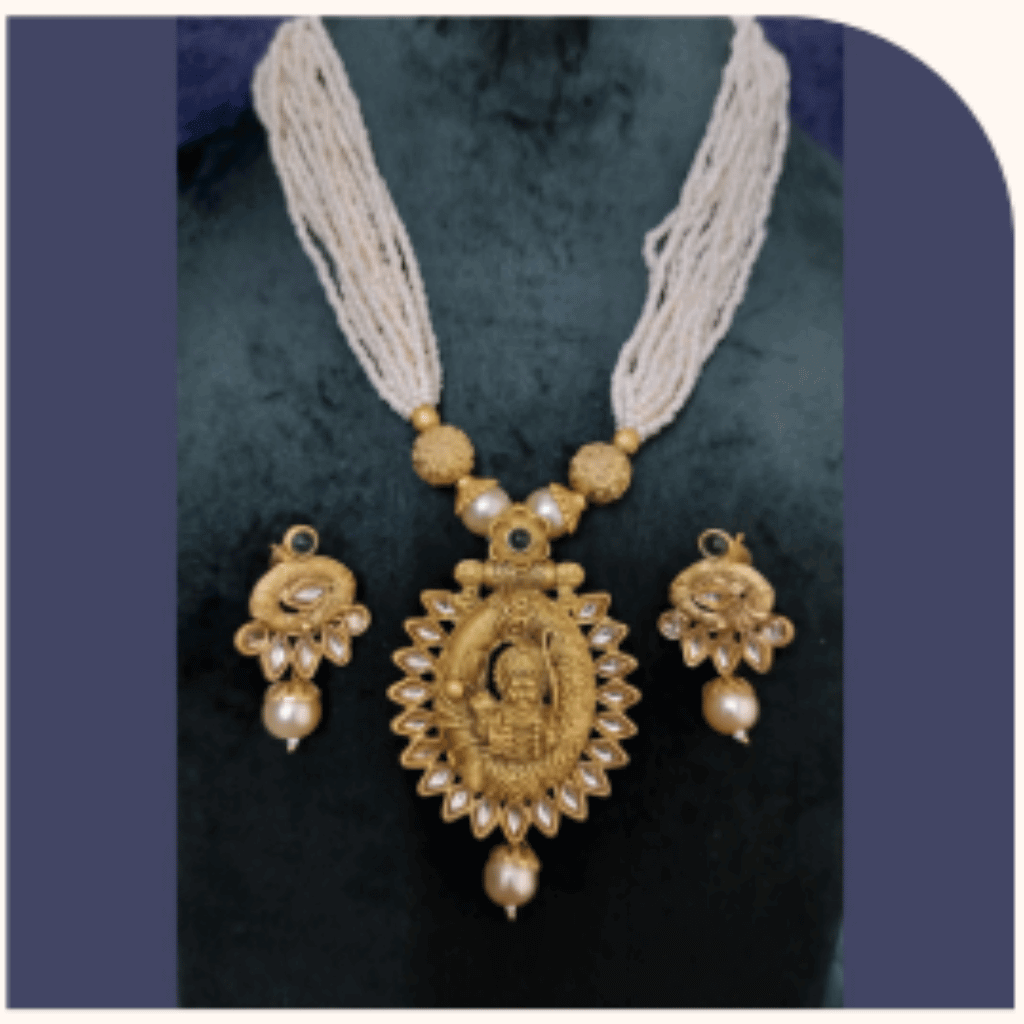 Temple Jewellery Set for Saree – Design TJ-5b