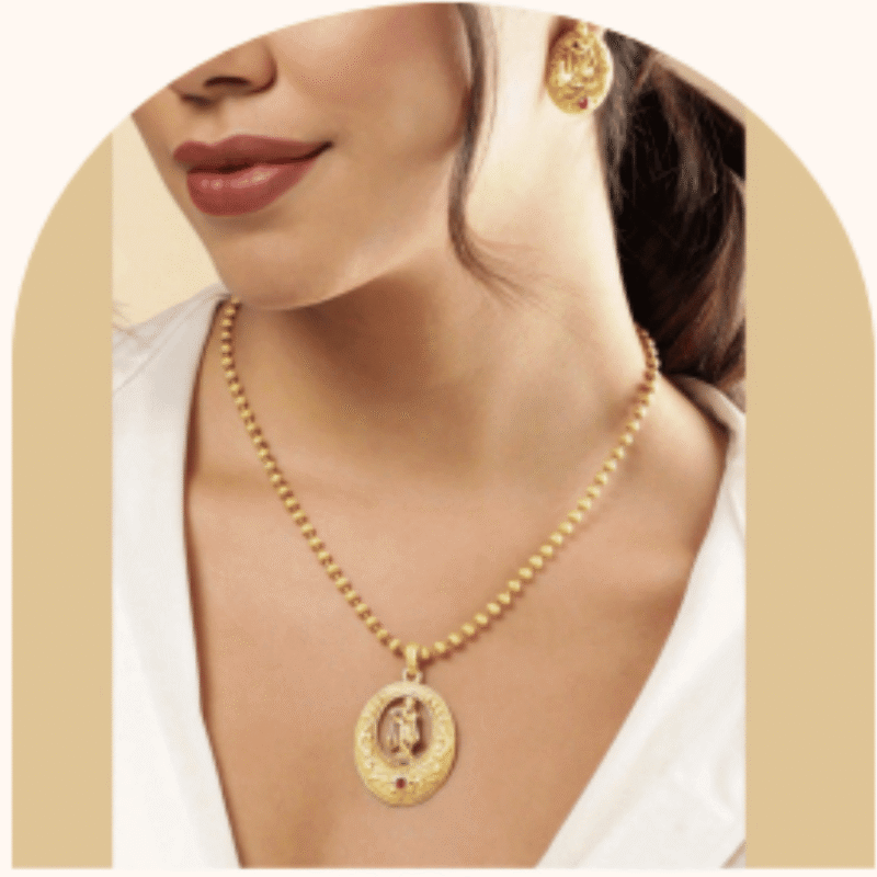 Simple Temple Necklace for Daily Wear – Design TJ-9